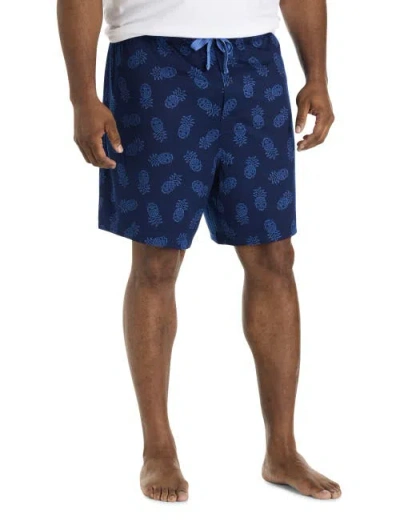 HARBOR BAY BY DXL HARBOR BAY BY DXL BIG & TALL PINEAPPLE SKULL PRINTED LOUNGE SHORTS
