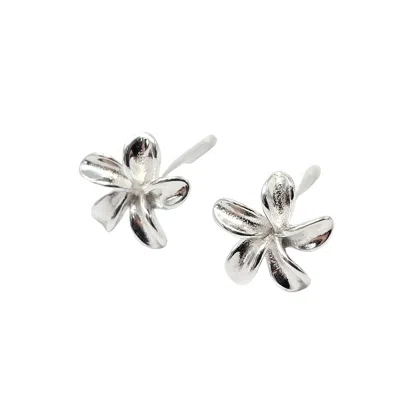 HARFI WOMEN'S DAINTY MINI TINY FLOWER STUD STERLING SILVER EARRINGS