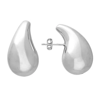 HARFI WOMEN'S STATEMENT STERLING SILVER TEARDROP EARRINGS