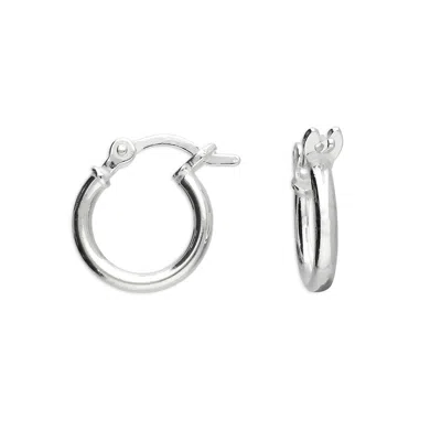 HARFI WOMEN'S STERLING SILVER SLEEPER CREOLE-HINGED HUGGIE HOOP EARRINGS