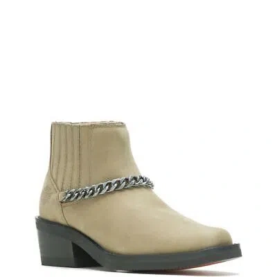 HARLEY-DAVIDSON HARLEY-DAVIDSON WOMEN'S 4" KORSEN CHAIN ANKLE BOOT BROWN - D87242, BROWN