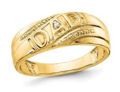 HARMONY 14K YELLOW GOLD POLISHED MENS DAD RING