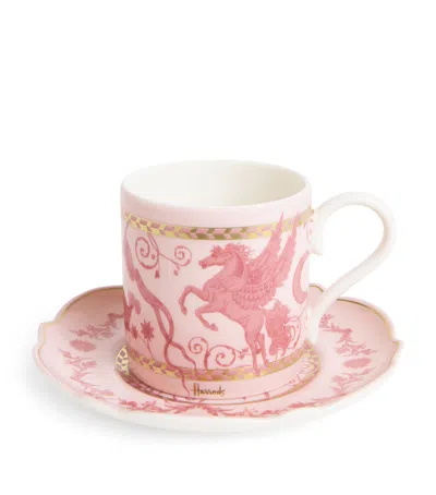 HARRODS BONE CHINA MENAGERIE ESPRESSO CUP AND SAUCER
