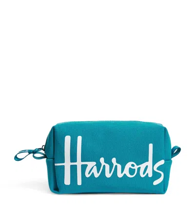 HARRODS COTTON LOGO COSMETICS BAG