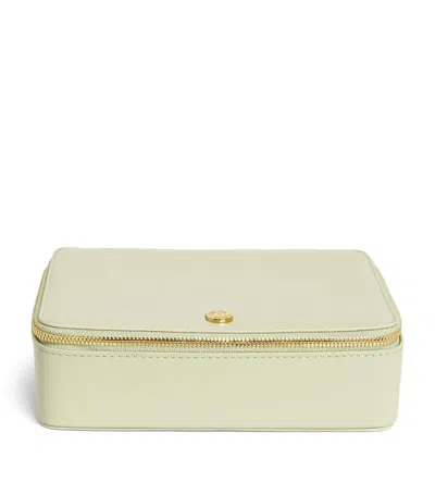 HARRODS LARGE SOFT GRAIN LEATHER TRINKET BOX