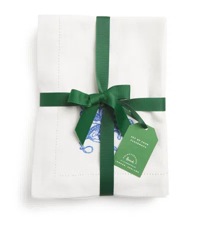 HARRODS LINEN EMBROIDERED SEA CREATURE PLACEMATS