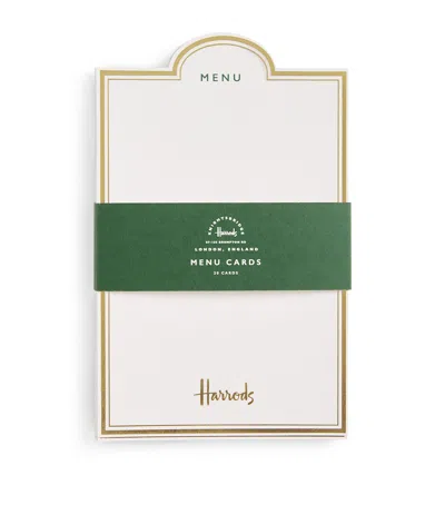 HARRODS SET OF 20 MENU CARDS