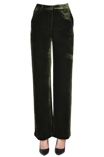 HARTFORD IRIDESCENT VELVET TROUSERS