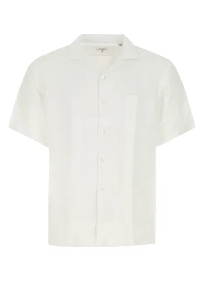HARTFORD WHITE LINEN PALM SHIRT