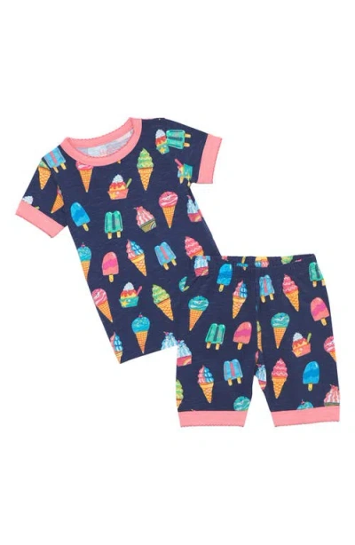 HATLEY HATLEY KIDS' ICE CREAM TREATS FITTED TWO-PIECE SHORT PAJAMAS