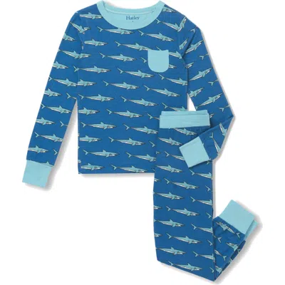 HATLEY HATLEY KIDS' SHARK TANK BAM FITTED TWO-PIECE PAJAMAS