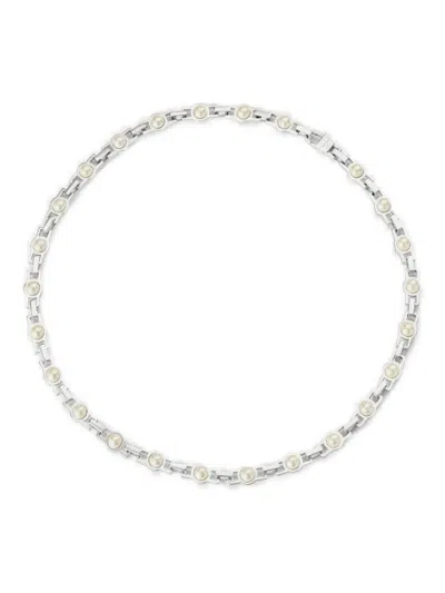HATTON LABS PEARL-EMBELLISHED CHAIN NECKLACE