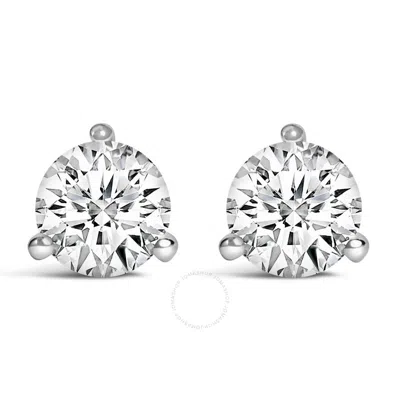 HAUS OF BRILLIANCE HAUS OF BRILLIANCE 14K WHITE GOLD 1/3 CTTW 3-PRONG MARTINI SET BRILLIANTSOLITAIRE LAB GROWN DIAMOND 