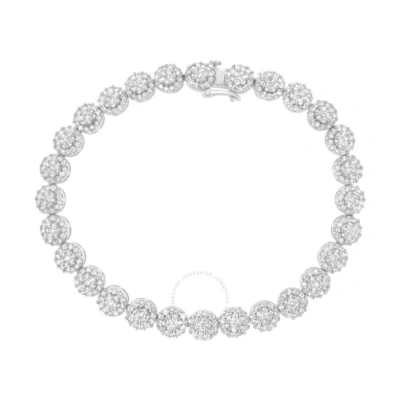 HAUS OF BRILLIANCE HAUS OF BRILLIANCE 14K WHITE GOLD 3 7/8CT TDW DIAMOND LINK BRACELET (I-J
