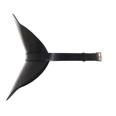 HAUTE CUIR WOMEN'S BLACK IVY SIDE CORSET LEATHER BELT