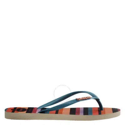 HAVAIANAS HAVAIANAS SLIM PATCHWORK STRIPE FLIP FLOPS