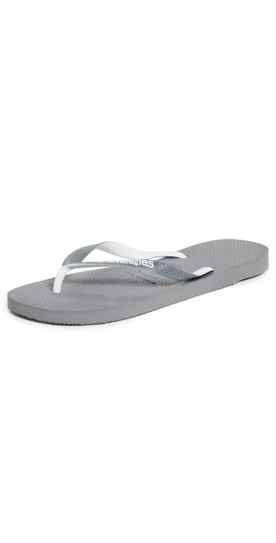 HAVAIANAS TOP MIX FLIP FLOPS STEEL GREY