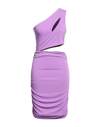 HAVEONE HAVEONE WOMAN MINI DRESS MAUVE SIZE M POLYESTER, ELASTANE