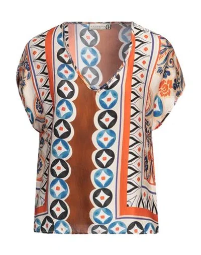 HAVEONE HAVEONE WOMAN TOP BROWN SIZE S VISCOSE