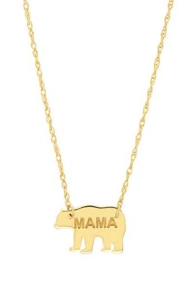 HAWLEY ST HAWLEY ST 'MAMA' BEAR PENDANT NECKLACE