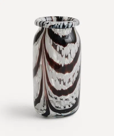 HAY HAY COFFEE AND WHITE SPLASH ROLL NECK EXTRA SMALL VASE