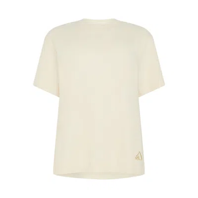HAY LIFE WOMEN'S NEUTRALS WAFFLE BOXY TEE OFF WHITE