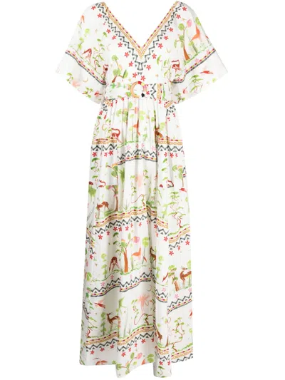 HAYLEY MENZIES PRINTED ORGANIC-COTTON MAXI DRESS