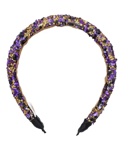HEADBANDS OF HOPE LOS ANGELES LAKERS MULTI GLITTER HEADBAND