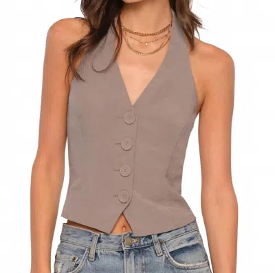 HEARTLOOM LYANNA VEST IN PEBBLE