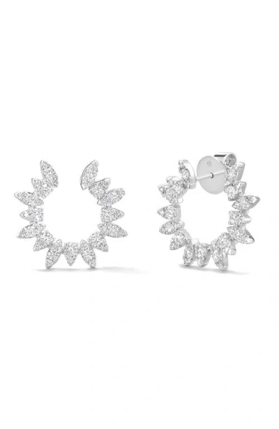 HEARTS ON FIRE HEARTS ON FIRE AERIAL DIAMOND SUNBURST EARRINGS