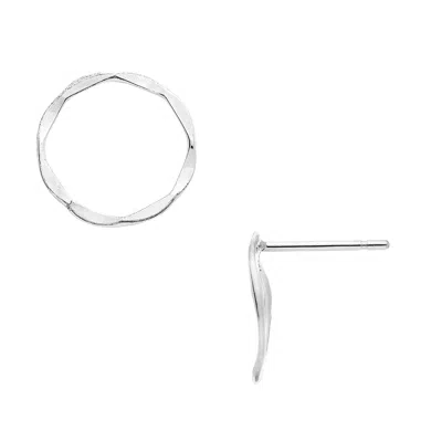 HEATHER HAWKINS JEWELRY WOMEN'S CIRCLE STUD EARRINGS - FIFTEEN MILLIMETERS - STERLING SILVER