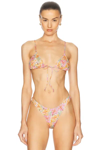 HEAVY MANNERS TRIANGLE FRONT TIE BIKINI TOP
