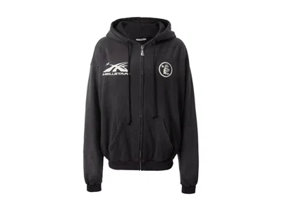 HELLSTAR MEN'S HELLSTAR HS LOGO ZIPUP HOODIE IN BLACK