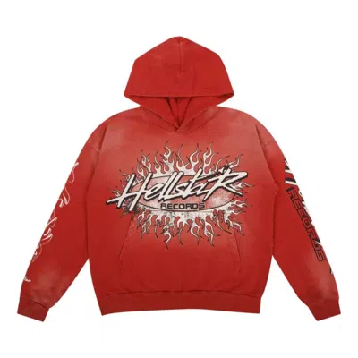 HELLSTAR Hellstar Studios Records Hooded Hoodie 'Washed Red'