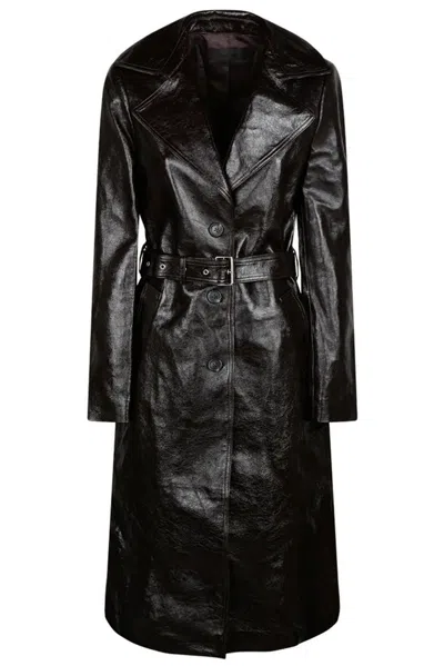 HELMUT LANG HELMUT LANG LEATHER TRENCH COAT