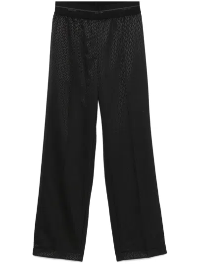 HELMUT LANG LOGO-JACQUARD TROUSERS