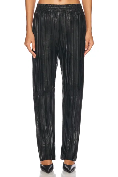 HELMUT LANG PLEATED LEATHER PANT