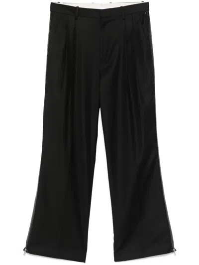 HELMUT LANG ZIP-DETAIL PLEATED TROUSERS