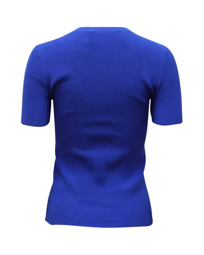 HELMUT LANG ZIP TEE IN ROYAL BLUE POLYESTER