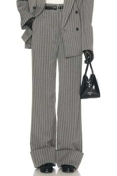 HELSA PINSTRIPE HIGH WAIST CUFFED PANTS