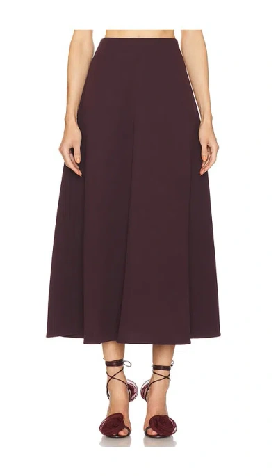 HELSA THE HEAVY CREPE MIDI SKIRT