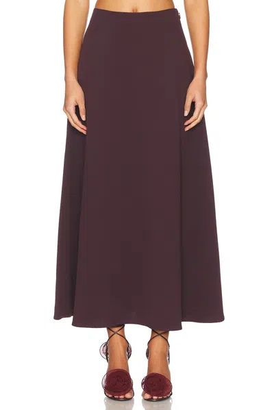 HELSA THE HEAVY CREPE MIDI SKIRT