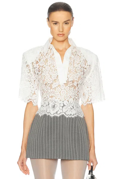 HELSA THE LACE SHIRT WITH SHOULDER PAD