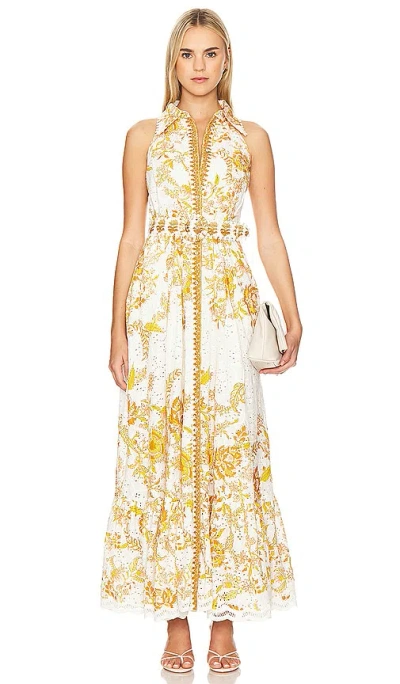 HEMANT & NANDITA BELTED MAXI DRESS