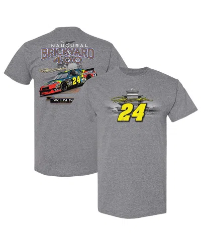 HENDRICK MOTORSPORTS TEAM COLLECTION MEN'S HEATHER CHARCOAL JEFF GORDON 1994 INDY BRICKYARD 400 WINNER T-SHIRT