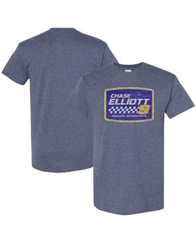 HENDRICK MOTORSPORTS TEAM COLLECTION MEN'S HEATHER NAVY CHASE ELLIOTT VINTAGE T-SHIRT