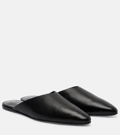 HERBERT LEVINE HOMEBODY LEATHER MULES