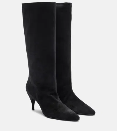 HERBERT LEVINE SILHOUETTE SUEDE KNEE-HIGH BOOTS