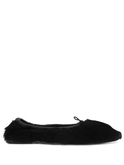 HEREU FAUX-SHEARLING BALLERIA SHOES