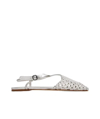 HEREU SILVER REIXA METALLIC SANDALS